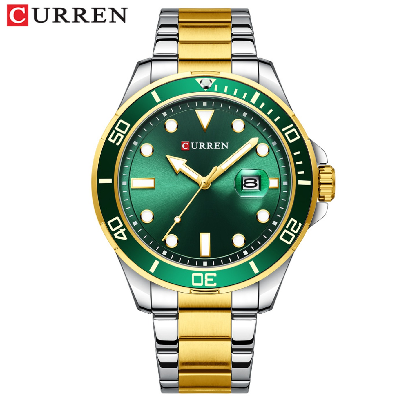 Luxury Watch Brands - CURREN Nowa Seria Green Water Ghost