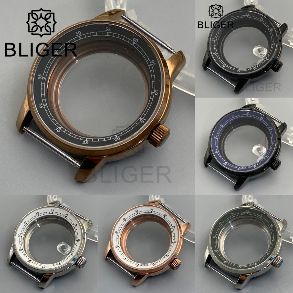 Exhibition Caseback - Obudowa zegarka BLIGER 38mm z brązu