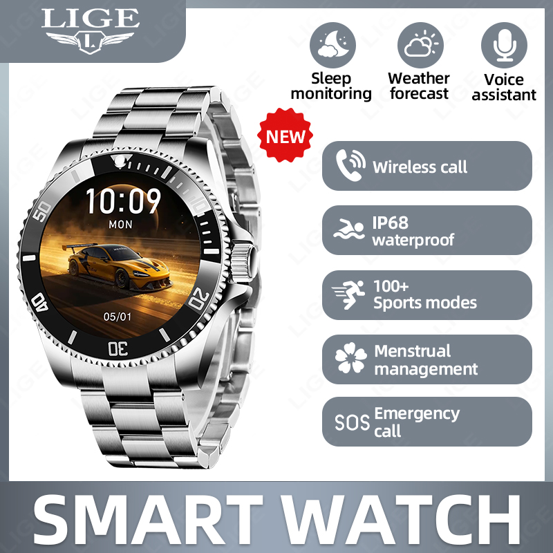 Luxury Watch German - LIGE Biznesowy Smartwatch Męski Luksusowy Sportowy