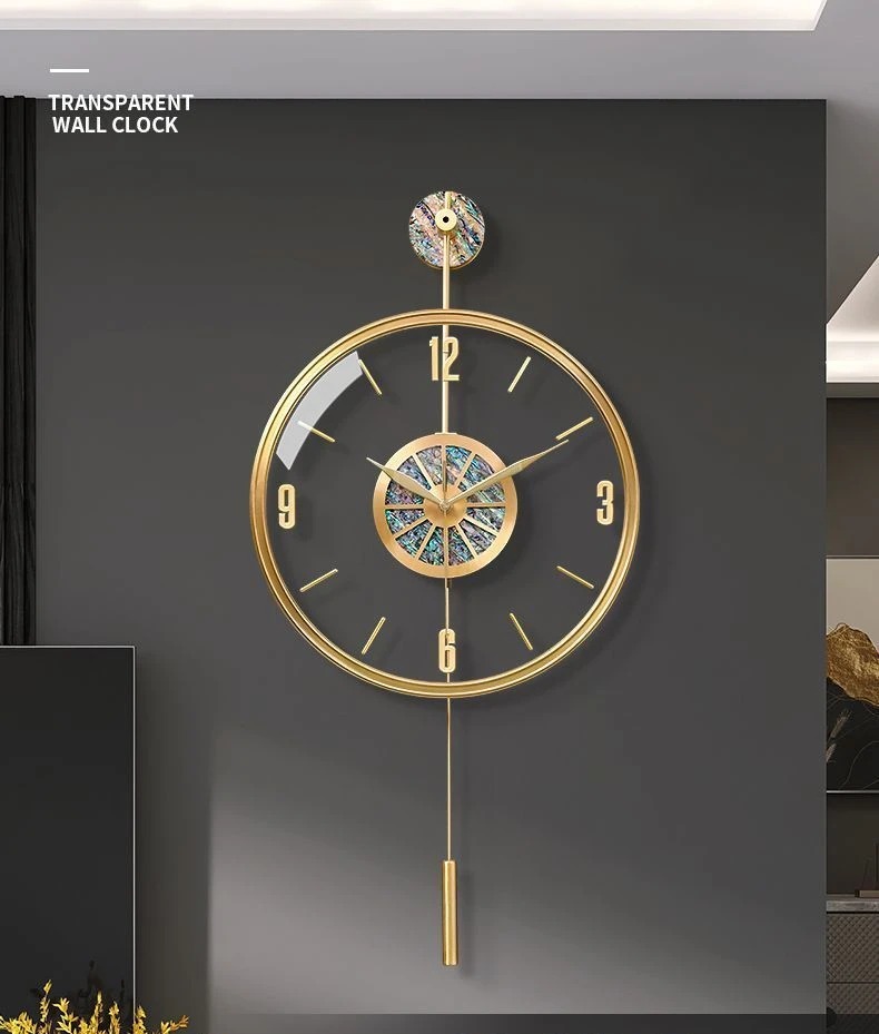 Luxury Watch Wall Clock - Zegar ścienny ze stopu muszli Cichy