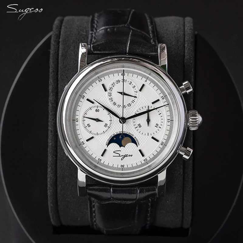 Moonphase Complication Watch - Zegarek męski Sugess z oryginalnym mechanizmem