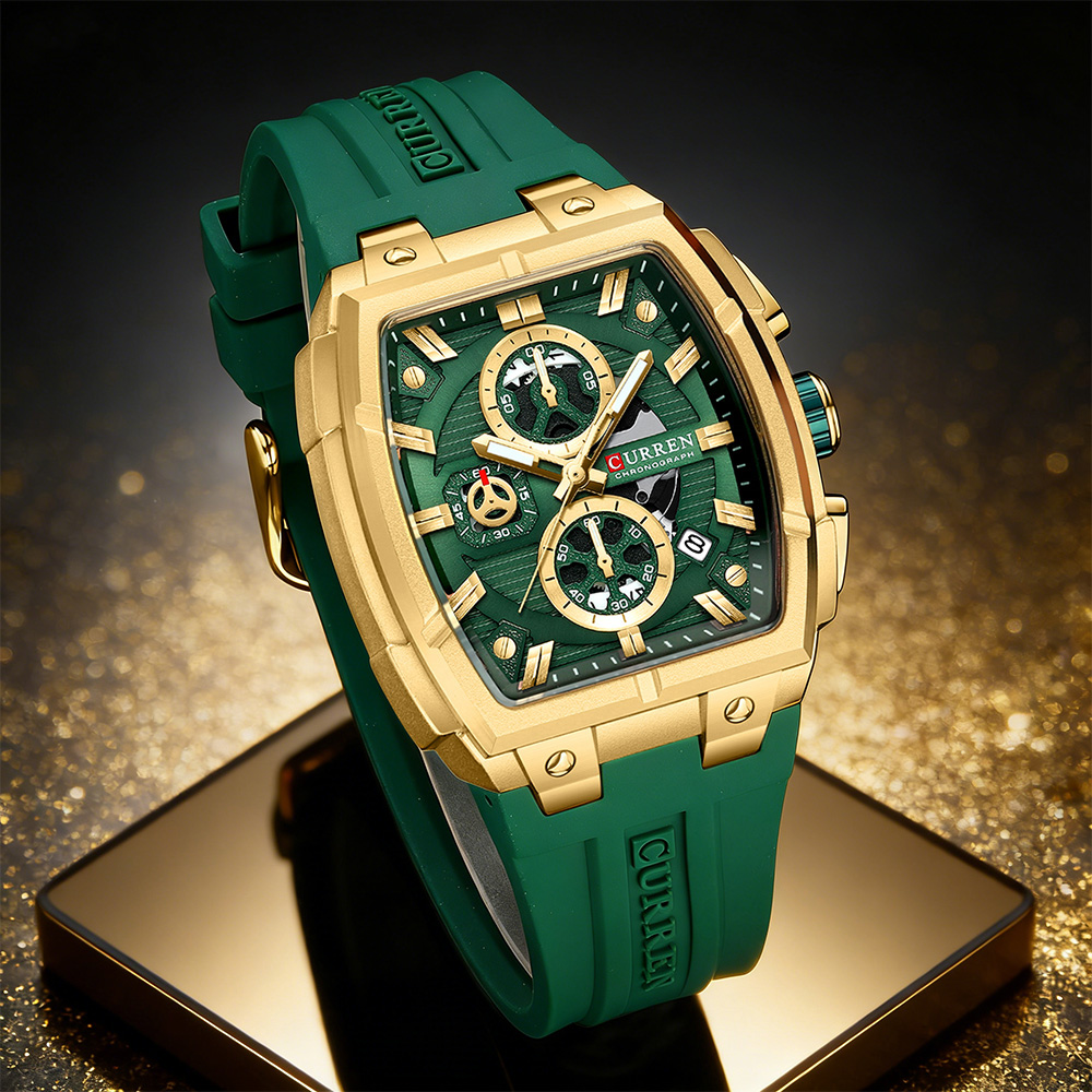 Luxury Watch Display - CURREN Luksusowy Zegarek Męski Vintage Sportowy