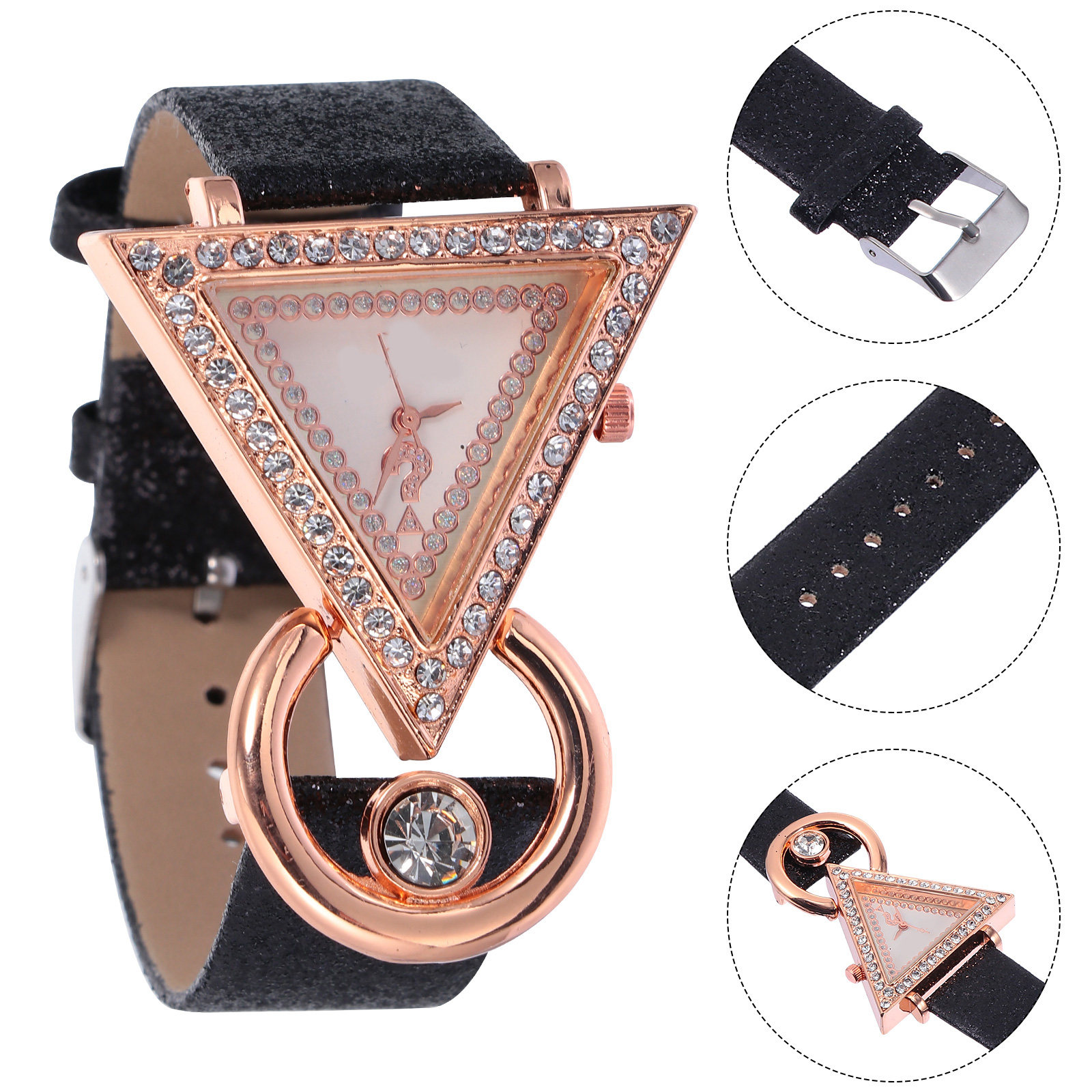 Watch Triangle Luxury - 1 szt. Modny zegarek damski w
