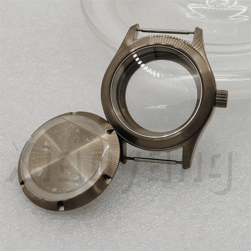 Exhibition Caseback - 36MM/39MM Szczotkowany mosiądz Brąz Diver Pilot