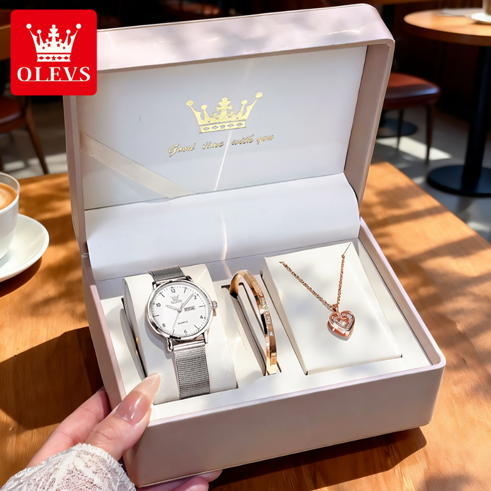 Luxury Watch Brands - OLEVS 2996 Damskie Zegarki Oryginalne Eleganckie
