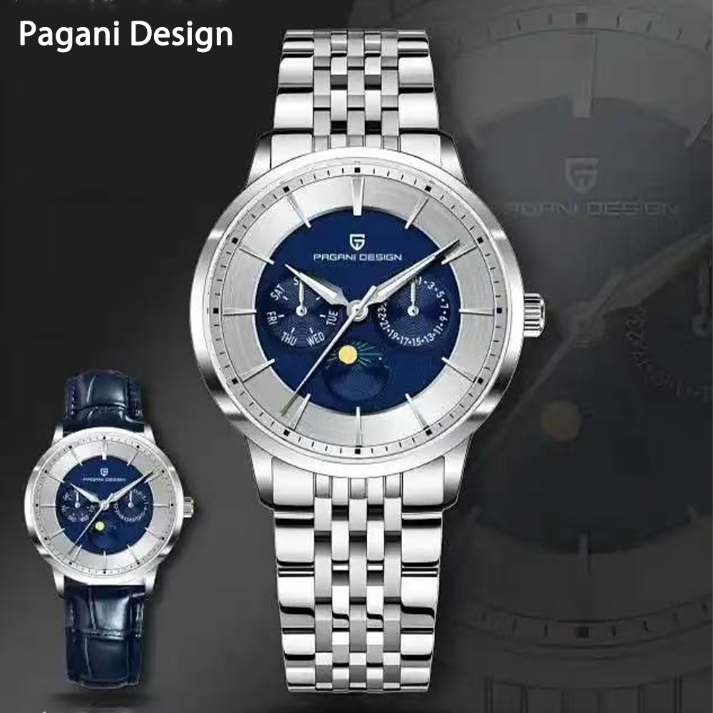 Moonphase Complication Watch - 2025 Pagani Design Nowy męski zegarek