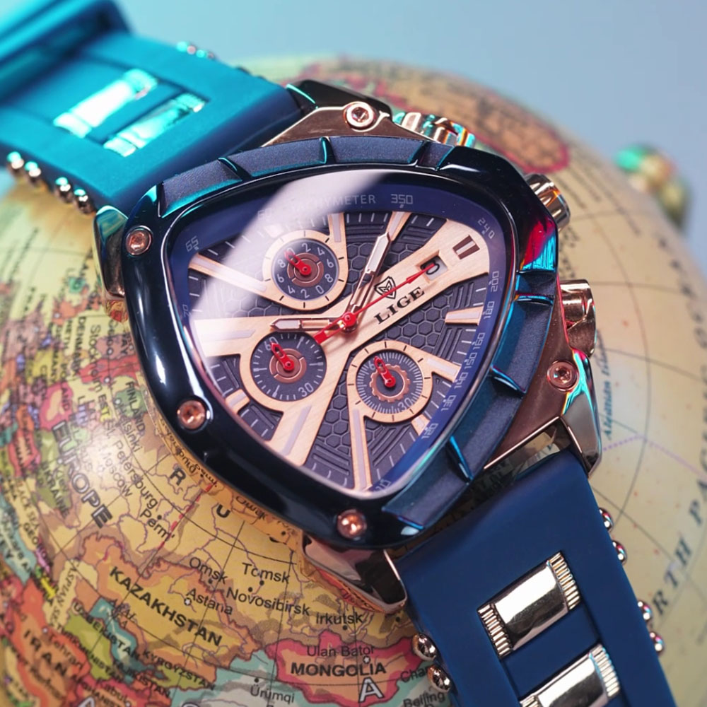 Zegarek męski LIGE Fashion, tr – Watch Triangle Luxury recenzja i cena