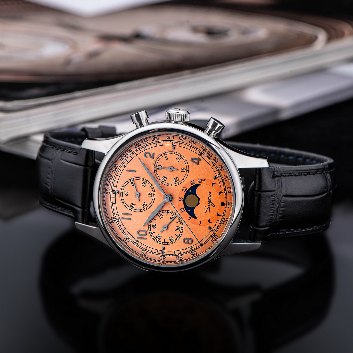 Sugess zegarek męski chronogra – Moonphase Complication Watch recenzja i cena
