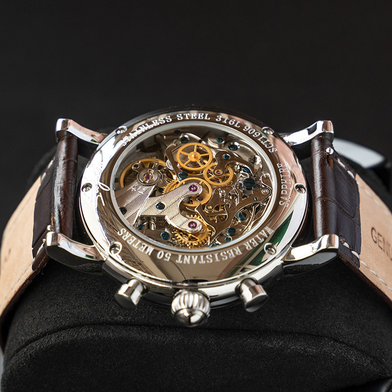 Sugness mechaniczny męski zega – Moonphase Complication Watch recenzja i cena