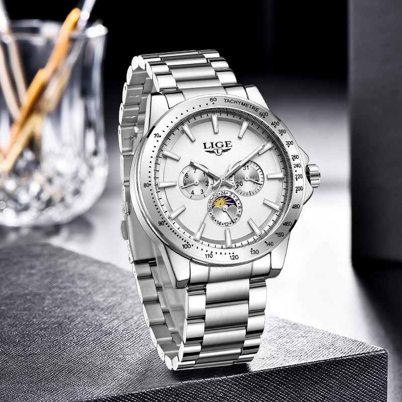 Zegarek męski LIGE, luksusowa  – Luxury Watch Display recenzja i cena