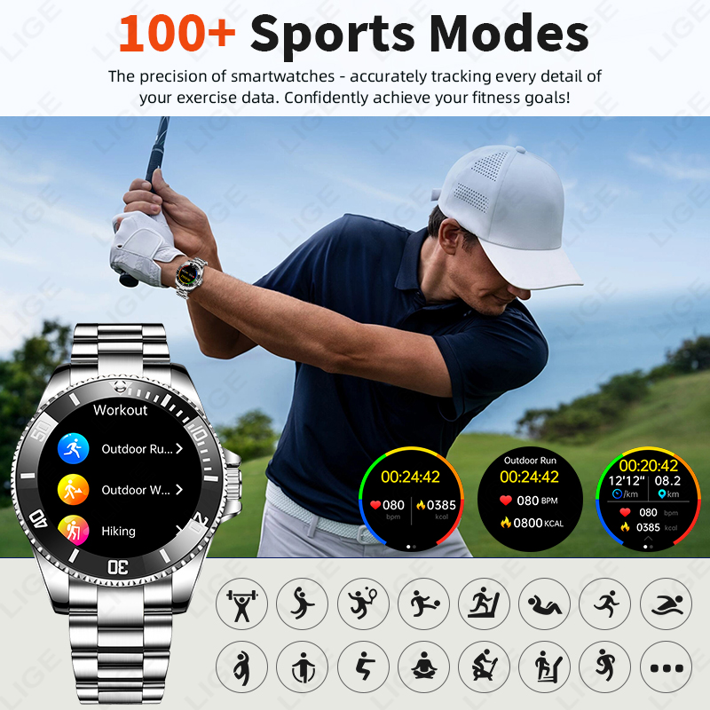 LIGE Biznesowy Smartwatch Męsk – Luxury Watch German recenzja i cena
