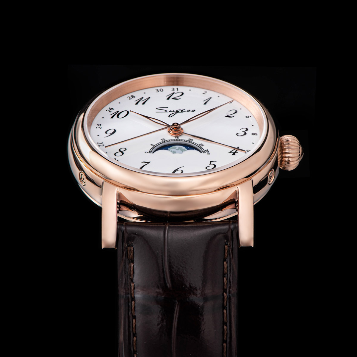 Sugess Men zegarki Tianjin ST2 – Moonphase Complication Watch recenzja i cena
