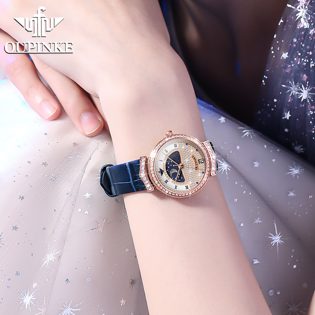 OUPINKE 3216 Damski Zegarek Wo – Luxury Watch Moon Phase recenzja i cena