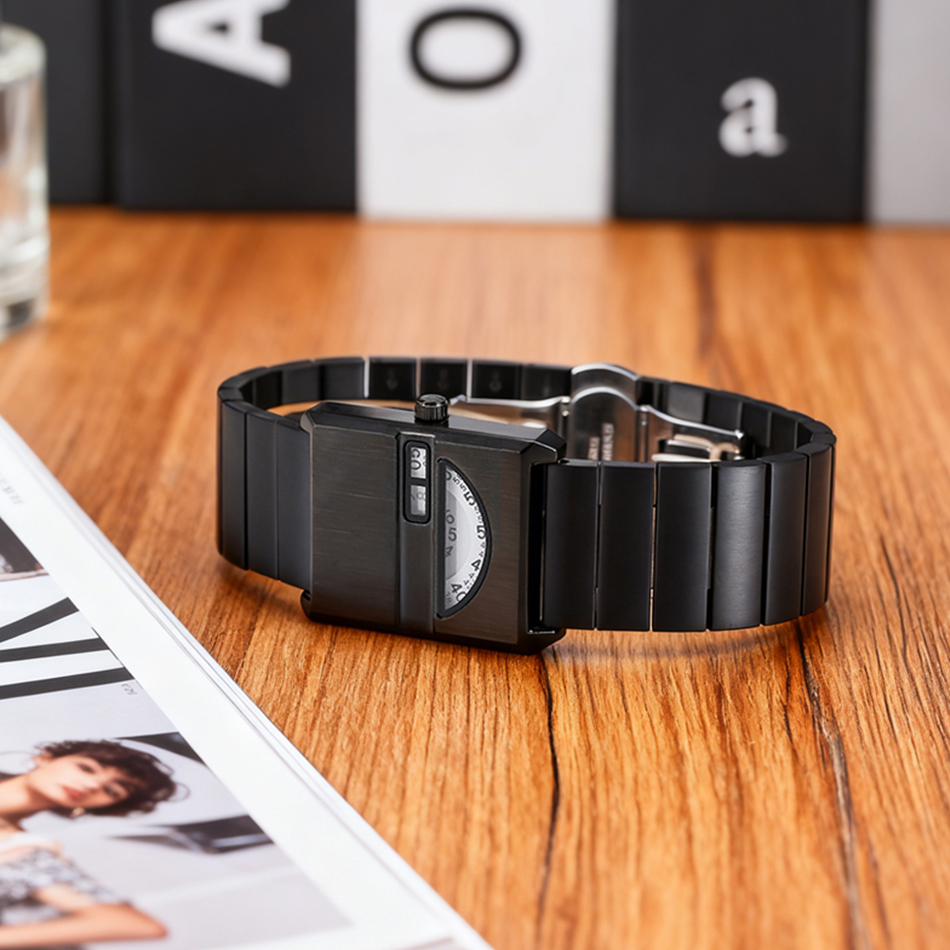 Męski zegarek sportowy kwadrat – Moonphase Complication Watch recenzja i cena