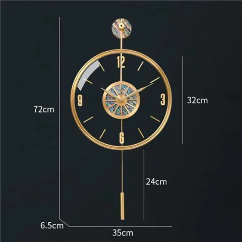 Zegar ścienny ze stopu muszli  – Luxury Watch Wall Clock recenzja i cena