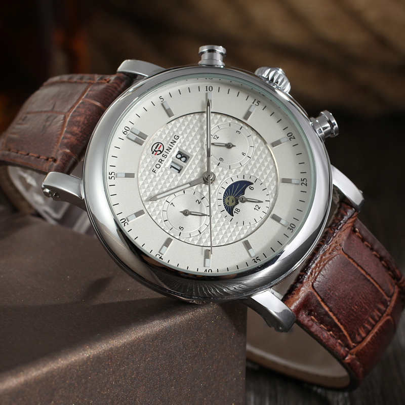 FORSINING automatyczny zegarek – Moonphase Complication Watch recenzja i cena
