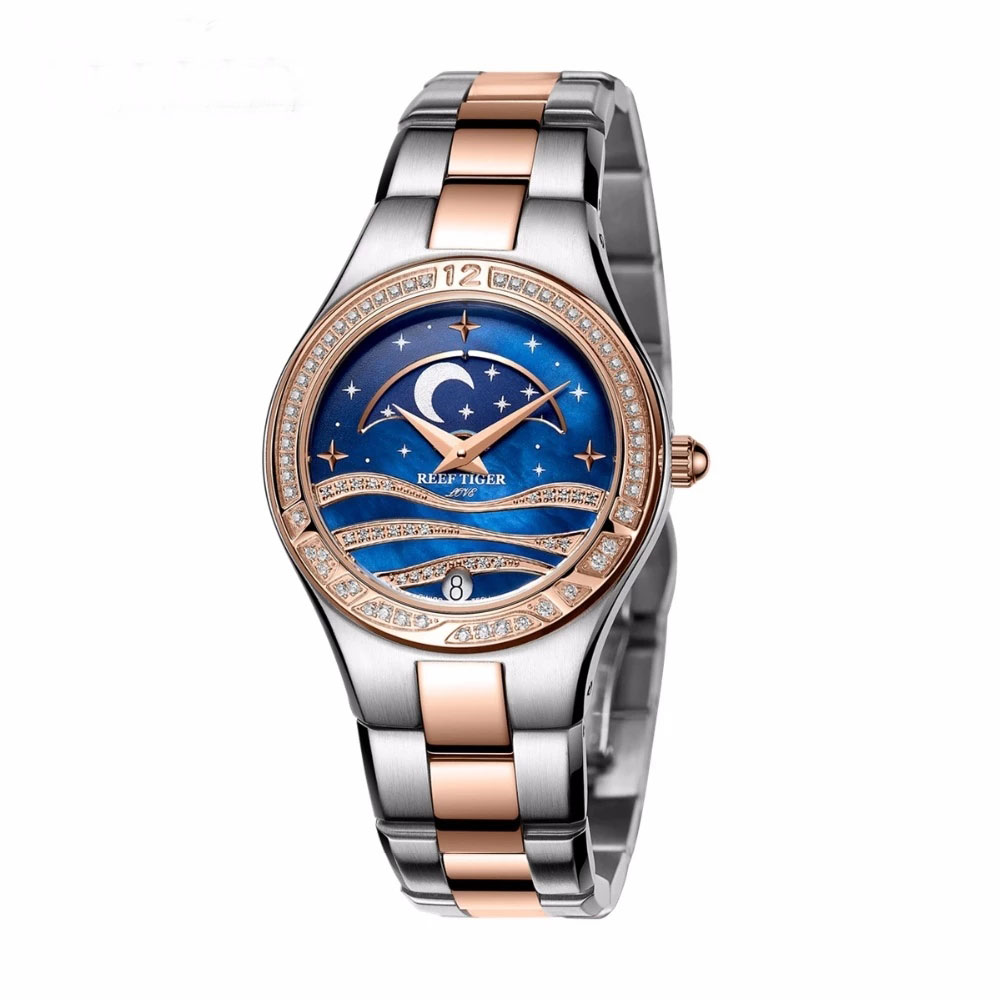 Reef Tiger/RT luksusowy damski – Luxury Watch Moon Phase recenzja i cena