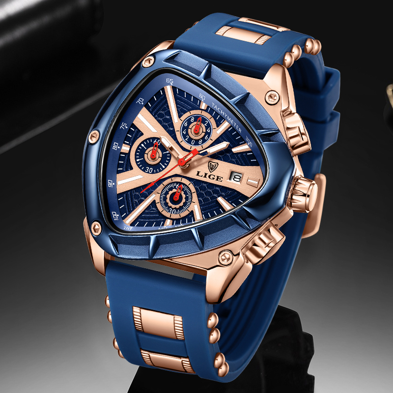 LIGE Fashion Men Watch trójkąt – Watch Triangle Luxury recenzja i cena