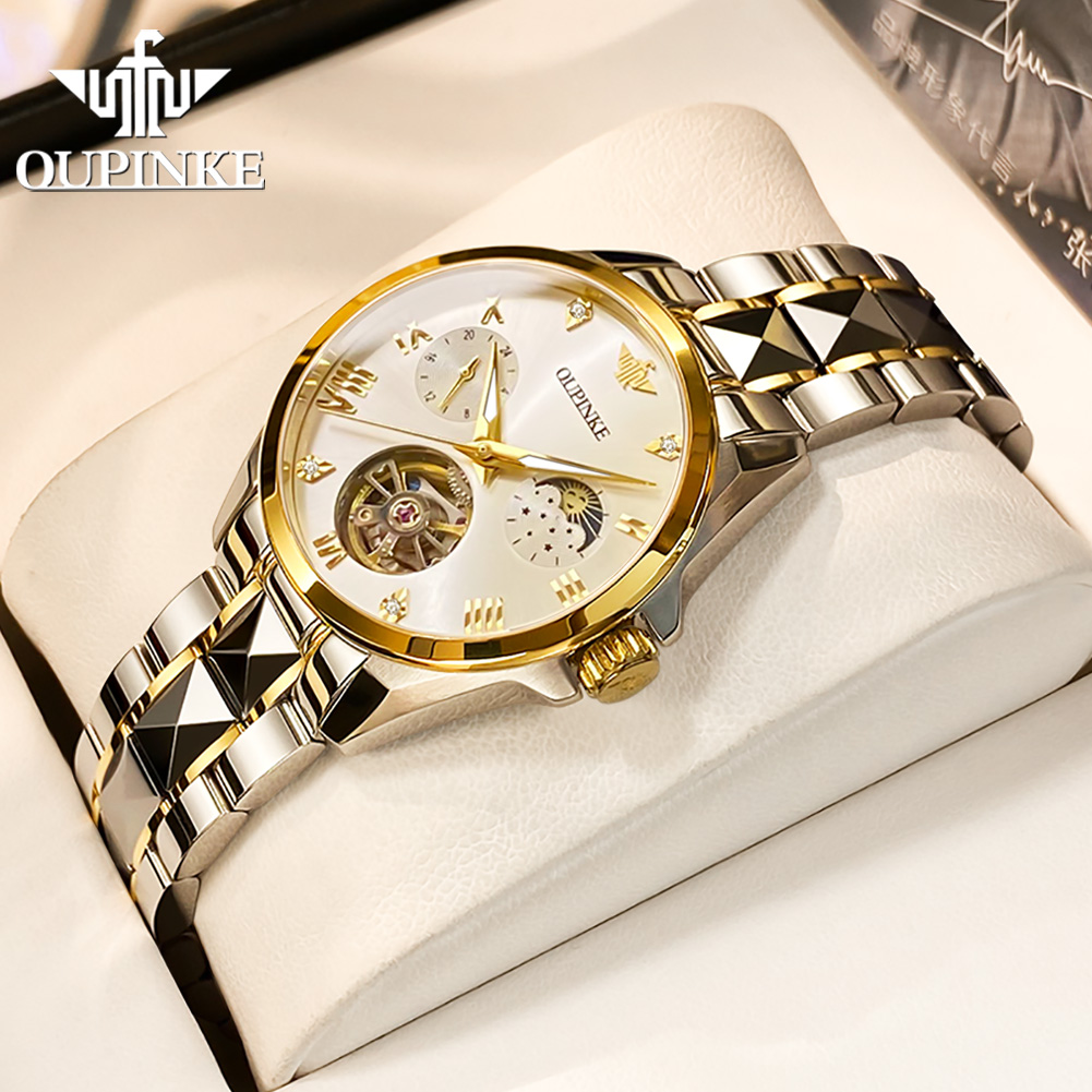 OUPINKE 3202 Luksusowy Damski  – Luxury Watch Moon Phase recenzja i cena