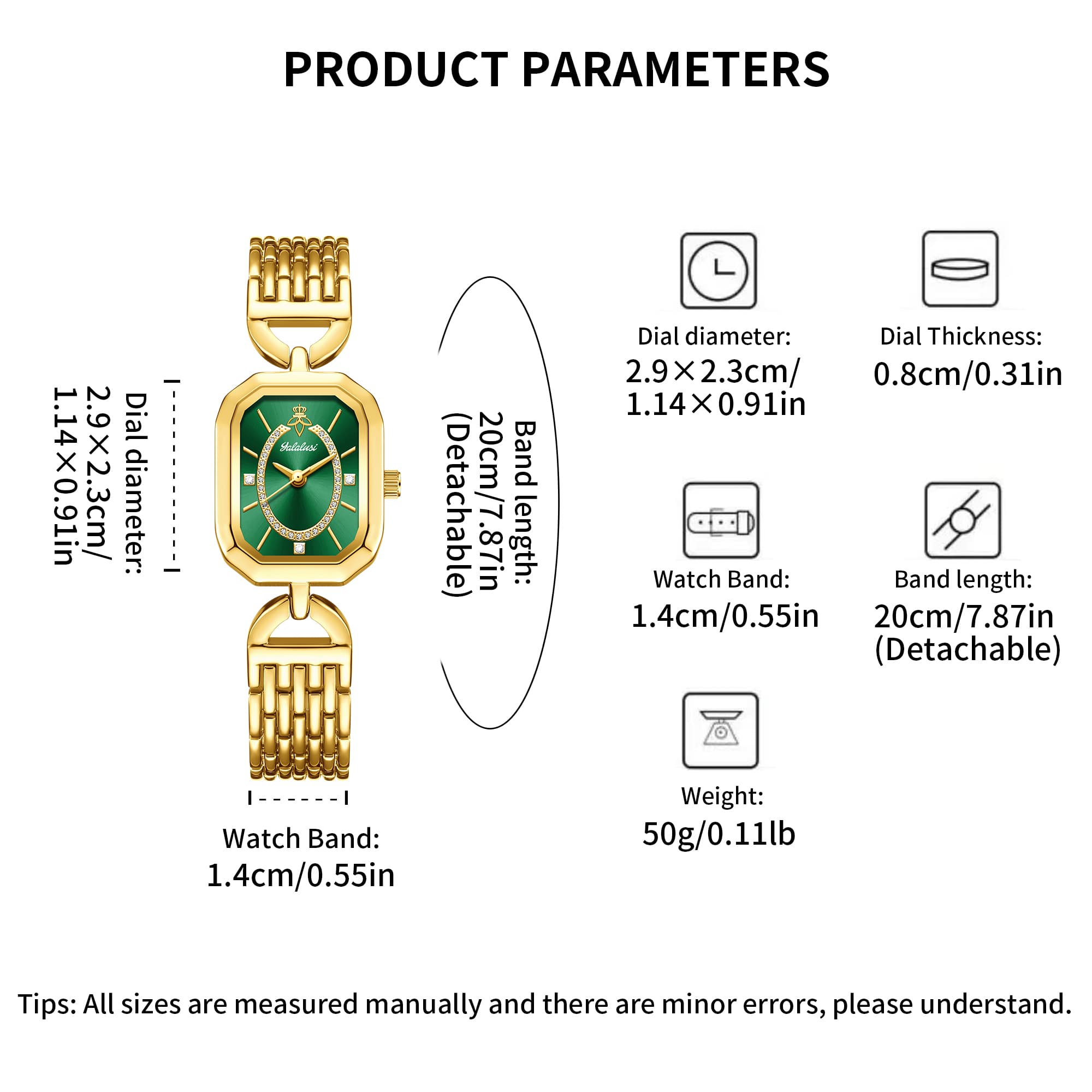YaLaLuSi Retro z kwadratową ta – Luxury Watch Strap recenzja i cena