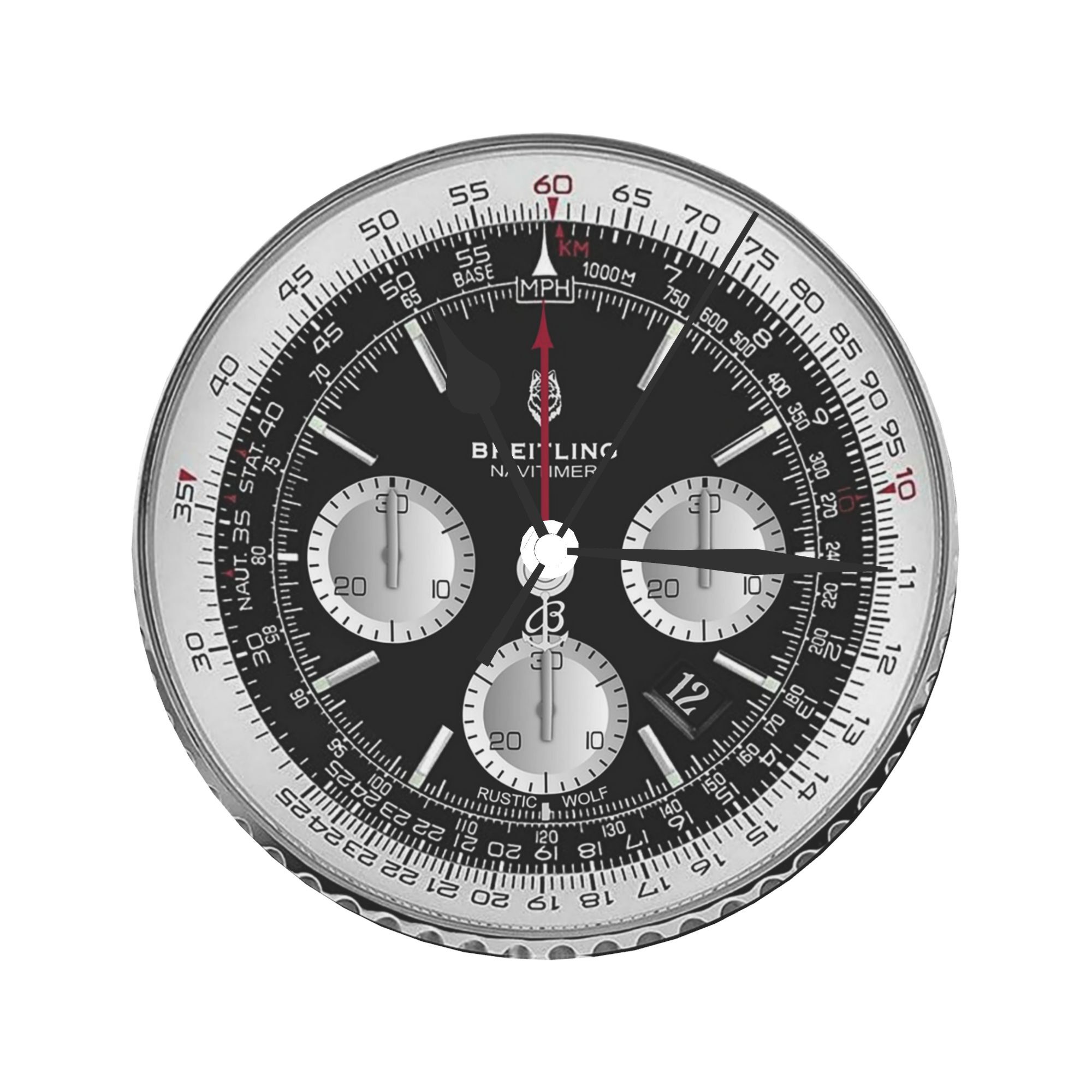 Czarny Luksusowy Zegar Ścienny – Luxury Watch Wall Clock recenzja i cena