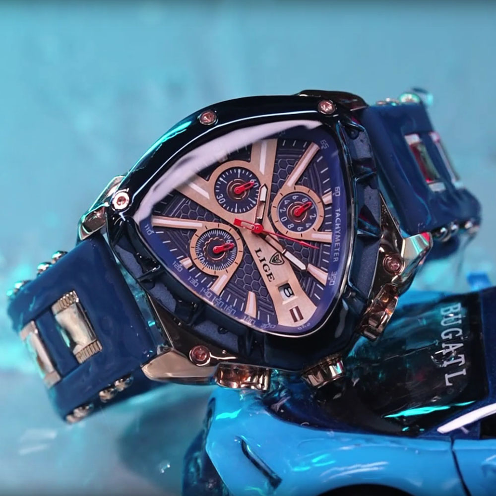 Zegarek męski LIGE Fashion, tr – Watch Triangle Luxury recenzja i cena