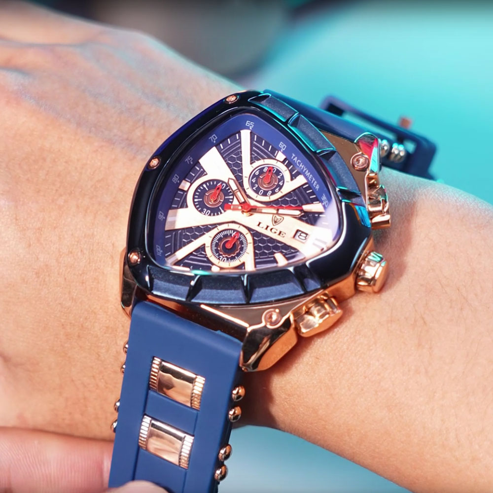 Zegarek męski LIGE Fashion, tr – Watch Triangle Luxury recenzja i cena