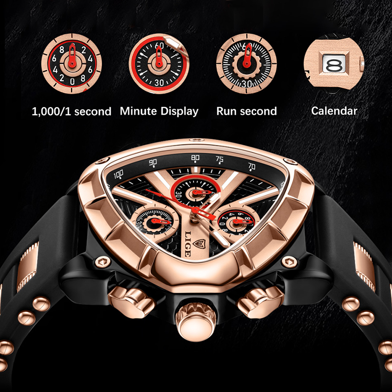 Zegarek męski LIGE, modny, tró – Watch Triangle Luxury recenzja i cena