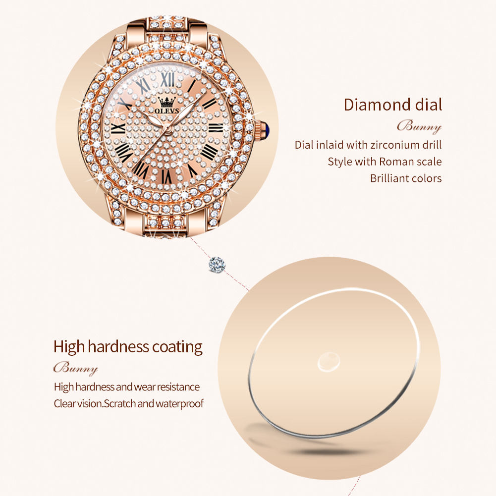 OLEVS 9943 luksusowy cały diam – Luxury Watch Ladies recenzja i cena