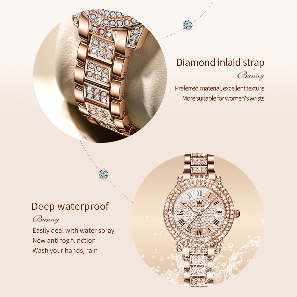 OLEVS 9943 luksusowy cały diam – Luxury Watch Ladies recenzja i cena