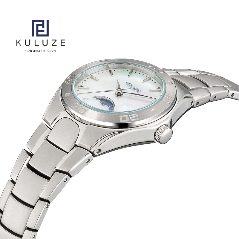 KULUZE tytanu zegarek dla kobi – Luxury Watch Moon Phase recenzja i cena